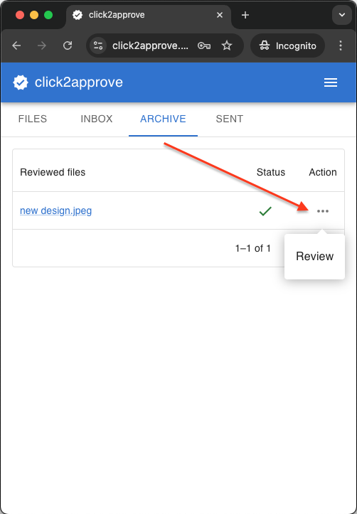 Archived approval request